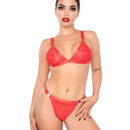 Komplet Bielizn Spicy Bra & Briefs Red S/M