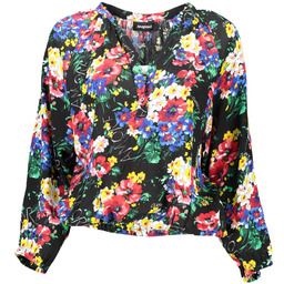 DESIGUAL T-SHIRT Z DŁUGIM RĘKAWEM DAMSKI CZARNY