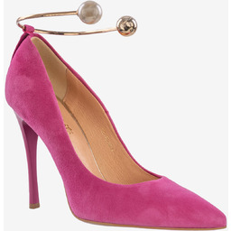 Szpilki Damskie Buty Skórzane Zamszowe Różowe Darex C-760/3