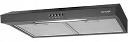 Czarny okap kuchenny podszafkowy 60cm Concept