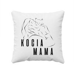 Kocia mama - poduszka z nadrukiem