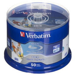 Płyty BD-R VERBATIM DataLife Printable 43812, 25 GB,