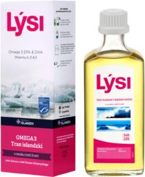 Lysi Omega 3 Tran Islandzki, smak tutti-frutti, 240
