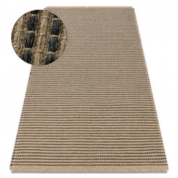 Dywan JUTE 3652 czarny / beż linie -