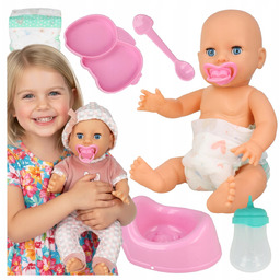 Lalka bobas interaktywna DUŻA zestaw SMOCZEK NOCNIK BUTELKA