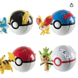 Zestaw 4 szt. Transformująca Pokeball + Figurki Pokémon