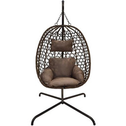PROGARDEN Fotel wiszący 852296 Ciemnobrązowy