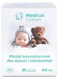 Płatki kosmetyczne dla dzieci i niemowląt, 60szt.
