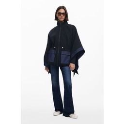 Poncho z dżinsu łączonego