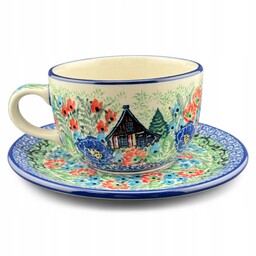 Filiżanka ze spodkiem Unikat Chata 200 ml dek.