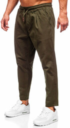 Khaki spodnie materiałowe chinosy męskie Denley 6237