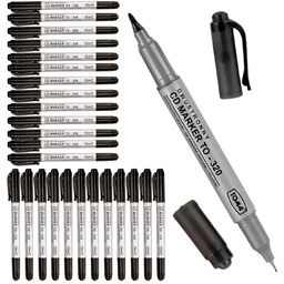 Marker Permanentny Do Płyt Cd Czarny Dwustronny 0,5