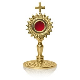 Relikwiarz mosiężny zdobiony- odlew