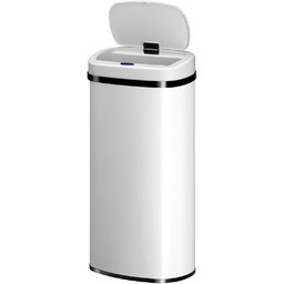 BIAŁY AUTOMATYCZNY KOSZ NA ŚMIECI ODPADY 70L CZUJNIK