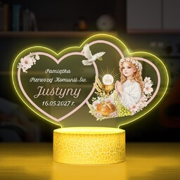 Lampka LED L z nadrukiem na szkle akrylowym