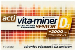 ACTI VITA-MINER Senior Witamina D3 suplement diety 60