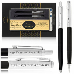Zestaw Prezentowy Parker Jotter Z Grawerem Pióro Wieczne+Długopis+Dedykacja