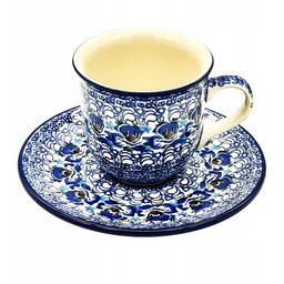 Filiżanka z podstawką V 0,15 L, Ceramika Bolesławiec