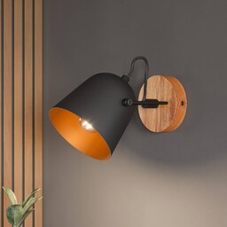 Lindby Adalin lampa ścienna, czarna Lindby, możliwość ściemniania,