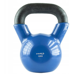 KNV08 Blue Kettlebell Żeliwny Pokryty Winylem Hms