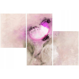 Obraz Rose Butterfly motyl pastelowy księżniczka