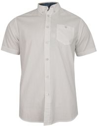 Biała Koszula Męska Bawełniana -PAKO JEANS- Casualowa, Krótki