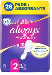 ALWAYS Platinum Super Podpaski, 26szt.