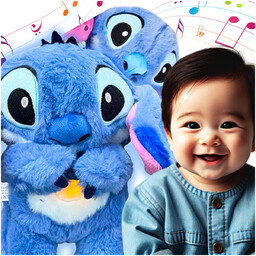 Stitch Miś Szumiący Maskotka Przytulanka Oddychająca Uspokajacz Szumiący
