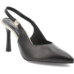 Karino Czarne Sandały Eleganckie Obuwie Damskie Na Szpilce