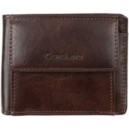 Mały skórzany portfel RFID brązowy Canaletto PM1055s160GR