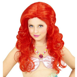 Peruka Syrenki czerwona dziecięca