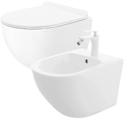 Rea ZESTAW WC CARTER RIMLESS SLIM + BIDET