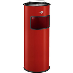Wesco Kosz na śmieci z popielniczką czerwony 30l