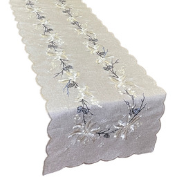 Bieżnik świąteczny z haftem i błyszczącą nitką OS-293-B