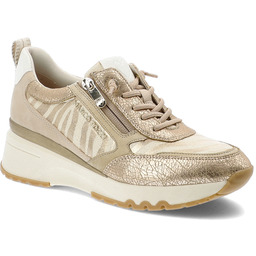 Marco Tozzi Złote Sneakersy Modne Obuwie Damskie