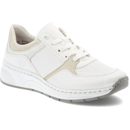 Rieker Białe Sneakersy Sportowe Obuwie Damskie