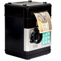 SEJF SKARBONKA na monety i banknoty elektryczny bankomat