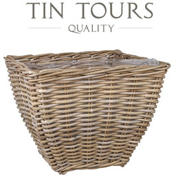 KWADRATOWY KOSZ Z RATTANU Z FOLIĄ 40x40x32 cm