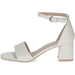 Skórzane sandały na obcasie - CAPRICE 9-28303-46 KREMOWE