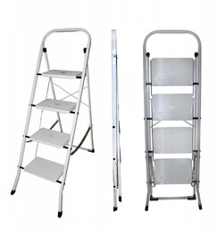 Drabina Drabinka Domowa 4 Stopniowa Solidna Stal Drabest