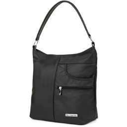 Czarna Beltimore skórzana torebka damska premium H08