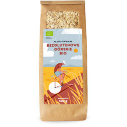 PŁATKI OWSIANE GÓRSKIE BEZGLUTENOWE BIO 500 G PIĘĆ