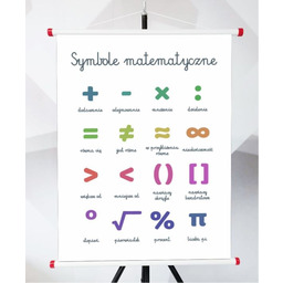 Plansza edukacyjna Montessori: Symbole matematyczne