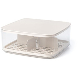 Amuse Pojemnik na sery beżowy - z przegródkami,