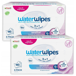 WATERWIPES 3in1 Sensitive+ Body & Intimate chusteczki nawilżane