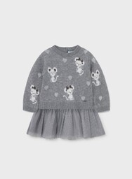 Mayoral 2923 Sukienka Sweter Łączona Tiul r.92