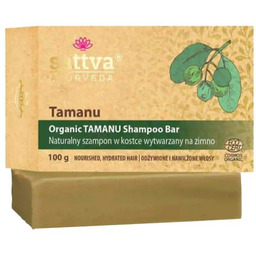Organiczny szampon w kostce tamanu, Sattva, 100g