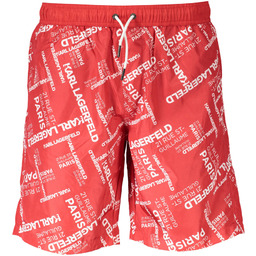 KARL LAGERFELD KOSTIUM KĄPIELOWY MĘSKI SPÓDNICZKA CZERWONA