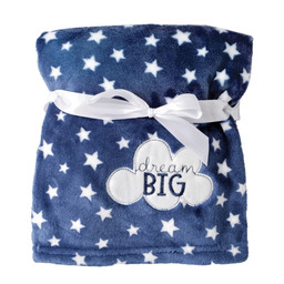 Babymatex Kocyk dziecięcy 75x100 Ricco granatowy biały