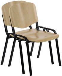 Krzesło ze sklejki typu ISO, stelaż czarny. Model